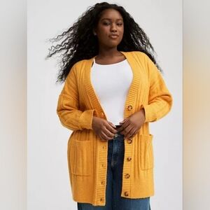 Torrid Vegan Cashmere Boyfriend Cardigan - Iceland Poppy